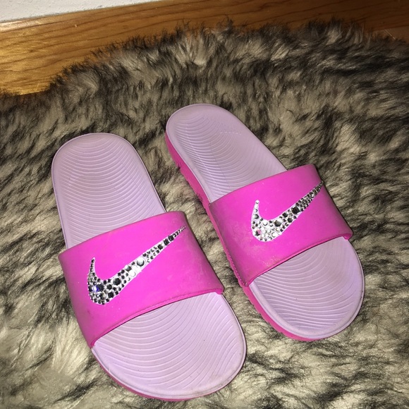 Jeweled nike slides Clearance